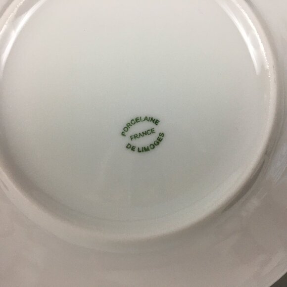 4 Limoges France Porcelain White Espresso Cups and Saucers - Picture 5 of 8